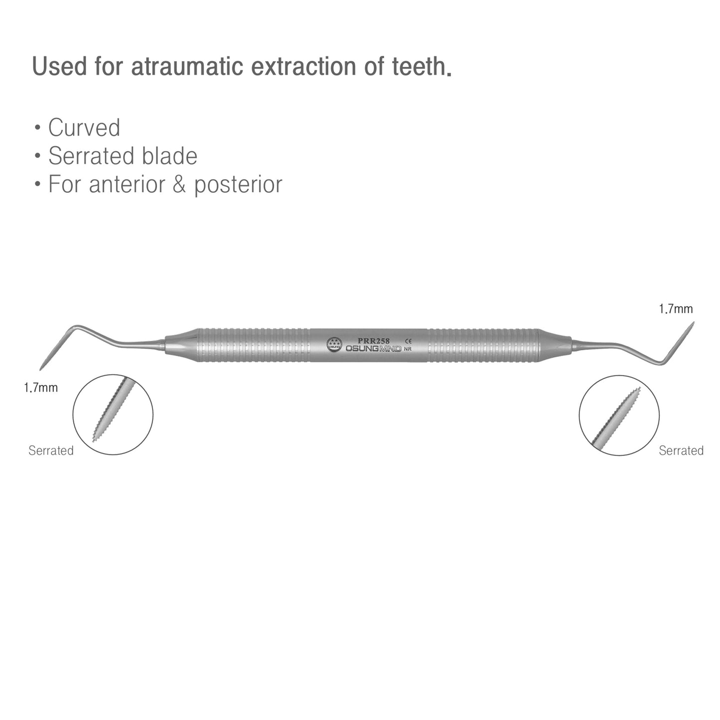 Osung Serrated Curved Dental Periotome -PRR258 - Osung USA