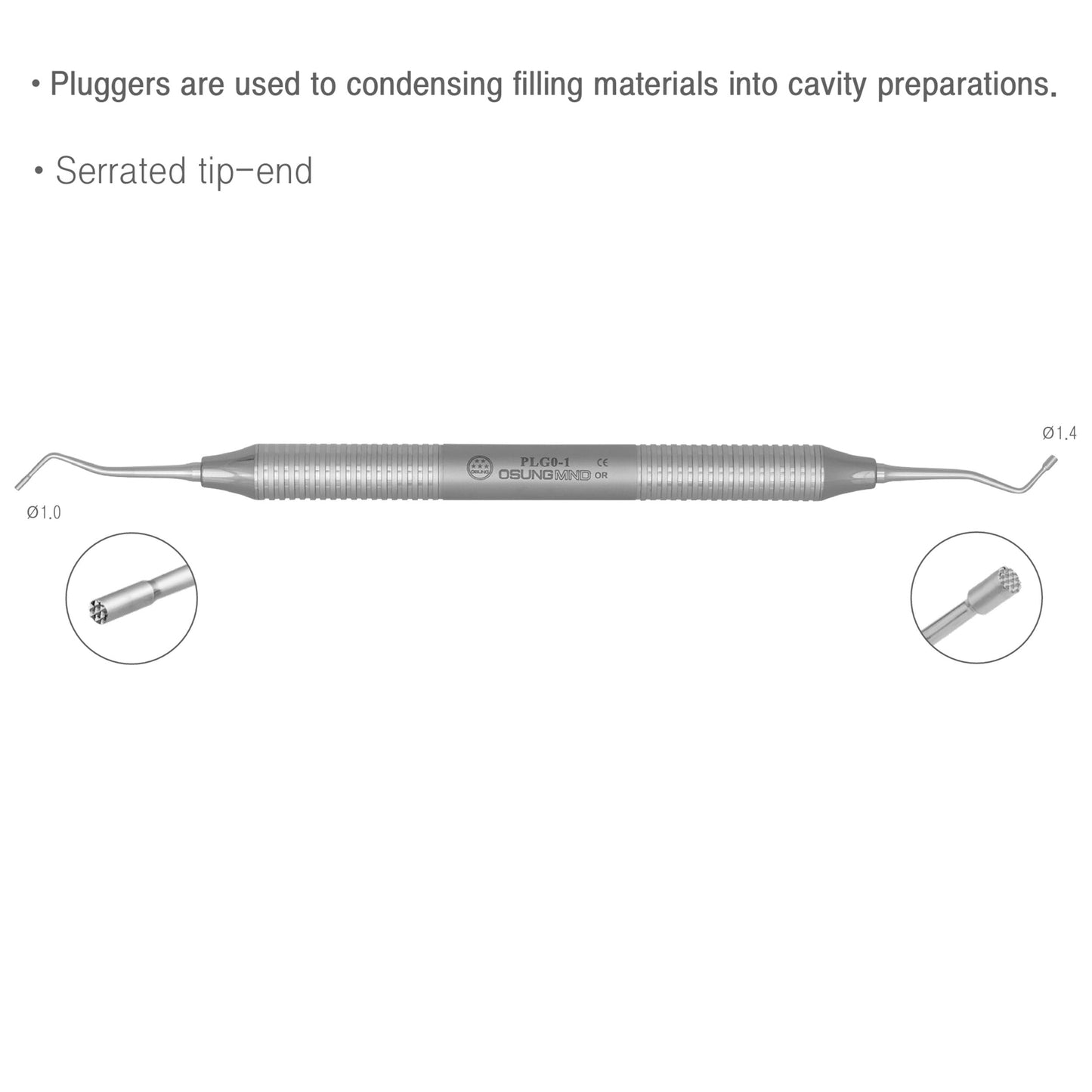 Osung 0/1 Dental Amalgam Plugger Premium -PLG0-1 - Osung USA