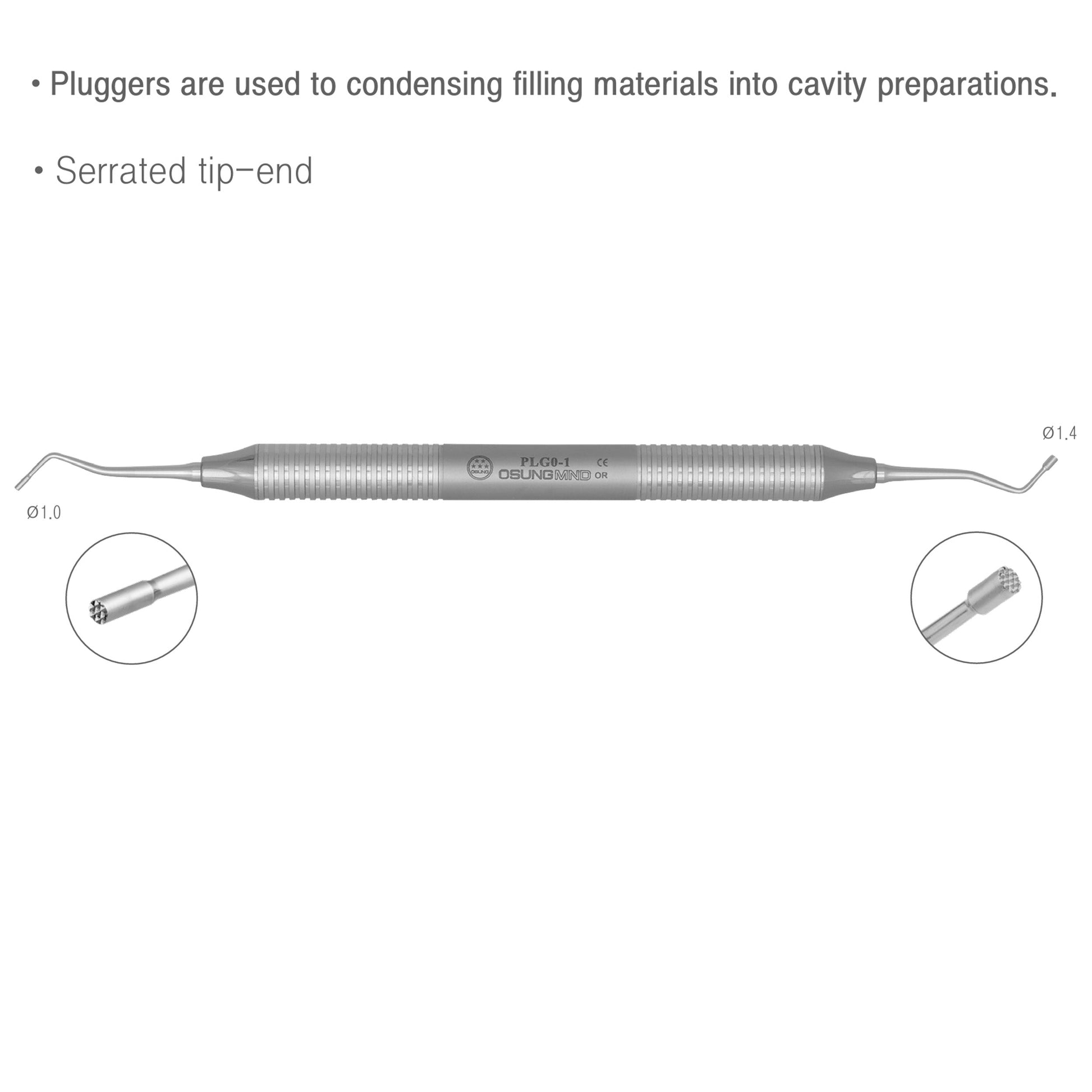 Osung 0/1 Dental Amalgam Plugger Premium -PLG0-1 - Osung USA