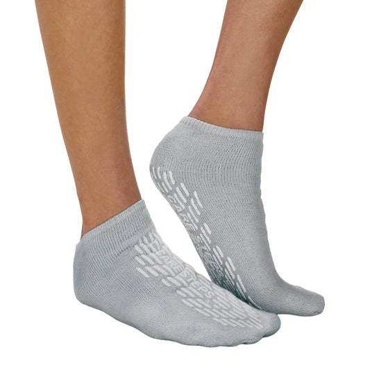 Care-Steps® Double Tread Slipper Socks, Extra Large, Gray, 48/CS