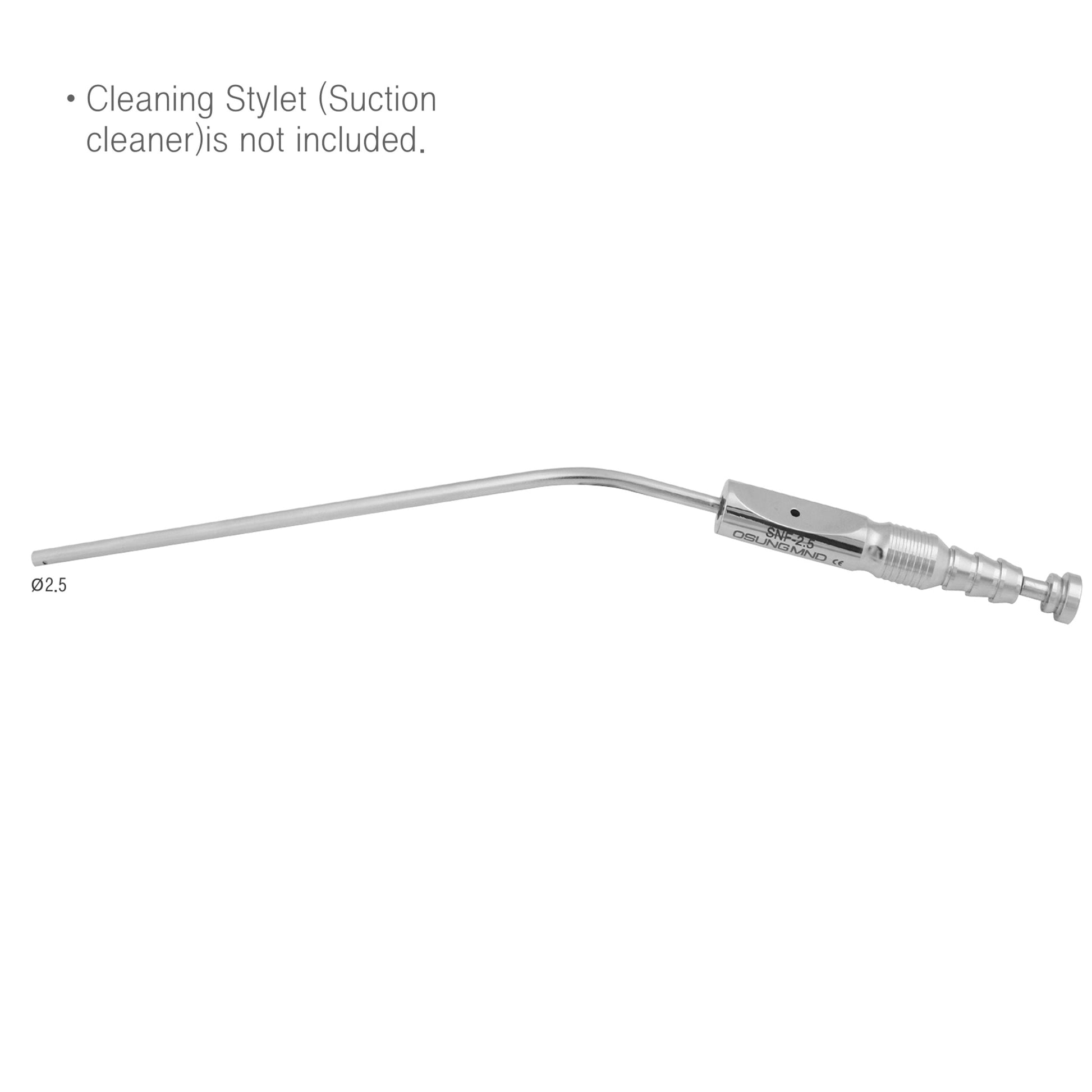 Osung 2.5mm Frazier Suction Tip Stainless Steel Premium -SNF25 - Osung USA