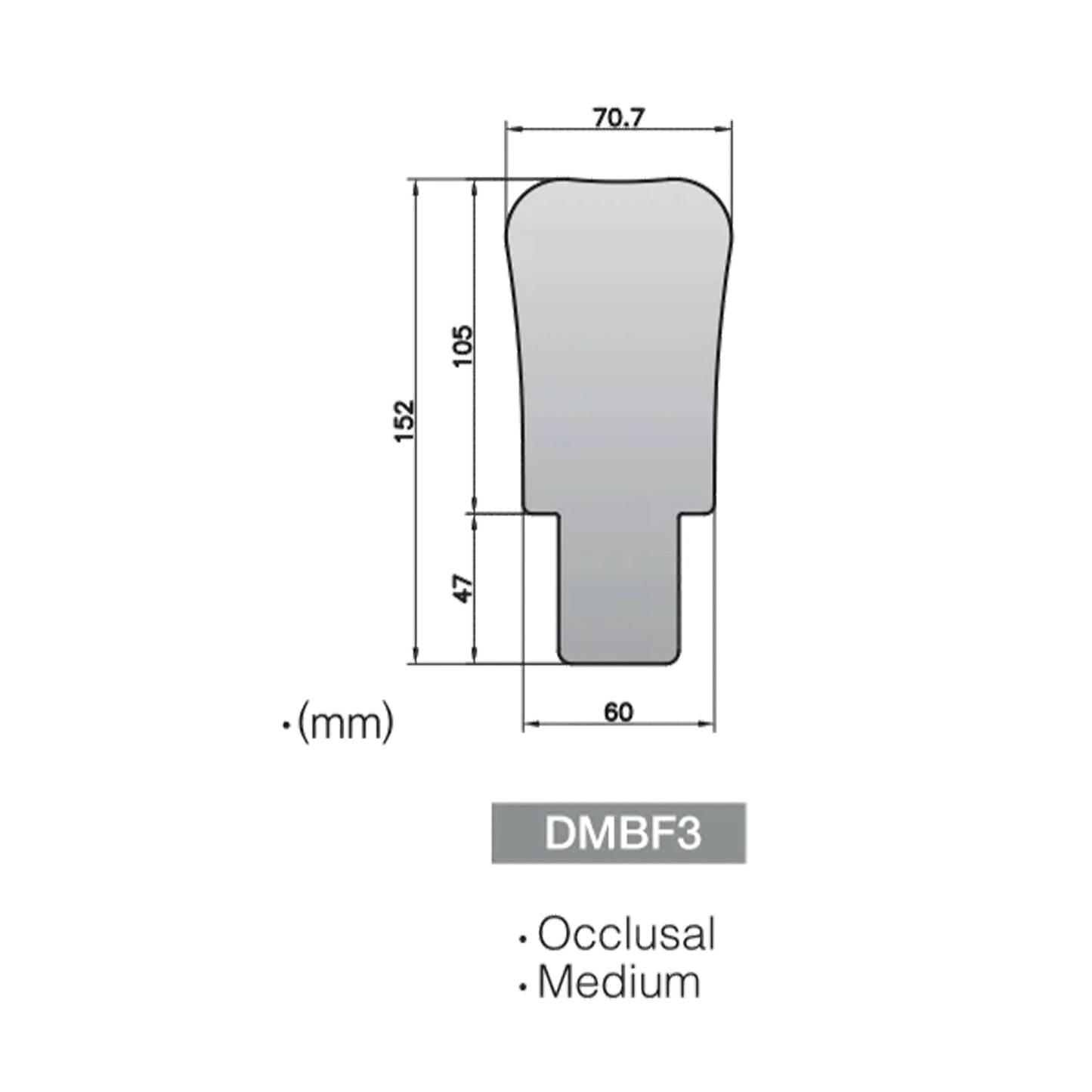 Occlusal Medium Mirror for Fog Free Intra Oral Photo System -DMBF3 - Osung USA