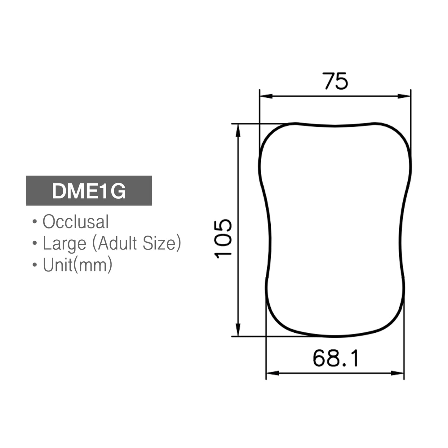 Large Occlusal Dental Photo Mirror Glass Premium Osung -DME1G