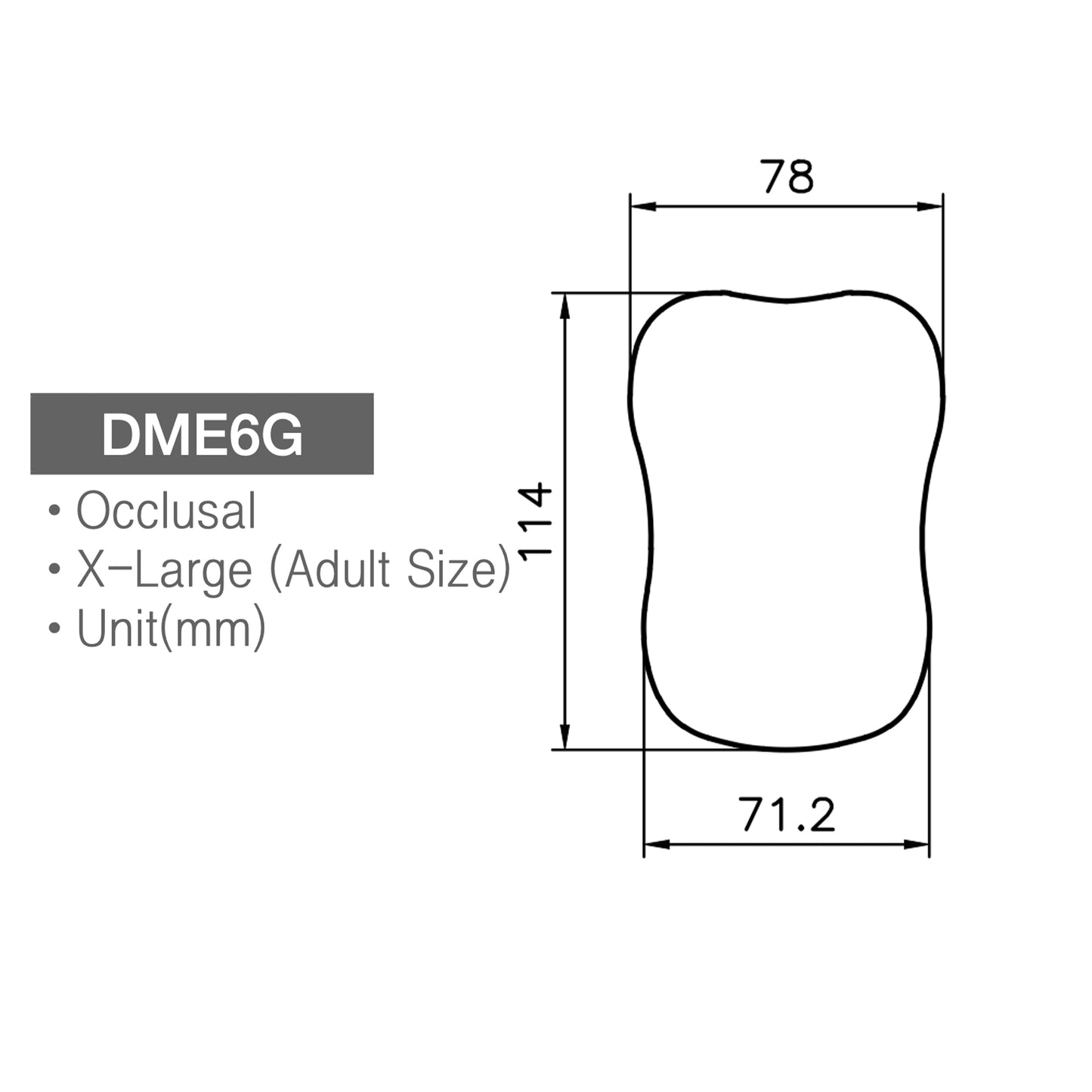 Extra Large Occlusal Dental Photo Mirror Glass Osung -DME6G