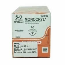 ETHICON MONOCRYL™ (POLIGLECAPRONE 25) SUTURES SUTURE MONO UNDYED 2-0V-34 36 3DZ/BX