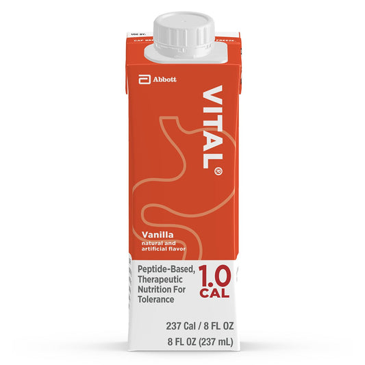 Vital 1.0 Cal Vanilla Peptide-Based Therapeutic Nutrition for Tolerance, 8-ounce carton 1/EACH -64832