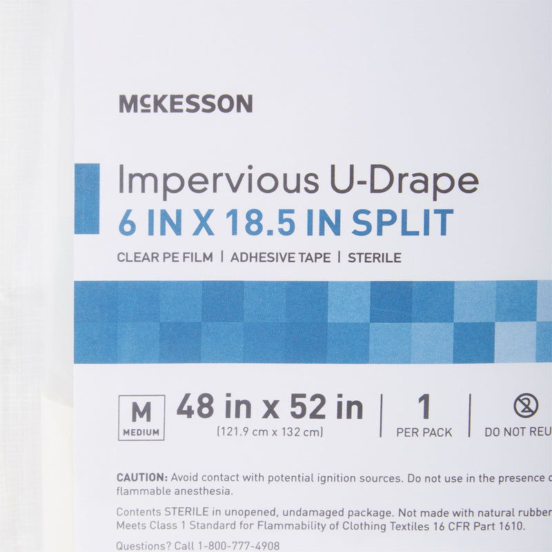 McKesson Sterile Impervious U-Drape, 52 x 48 Inch