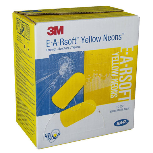 3M™ E-A-Rsoft™ Yellow Neons™ Ear Plugs 200/BOX -312-1250