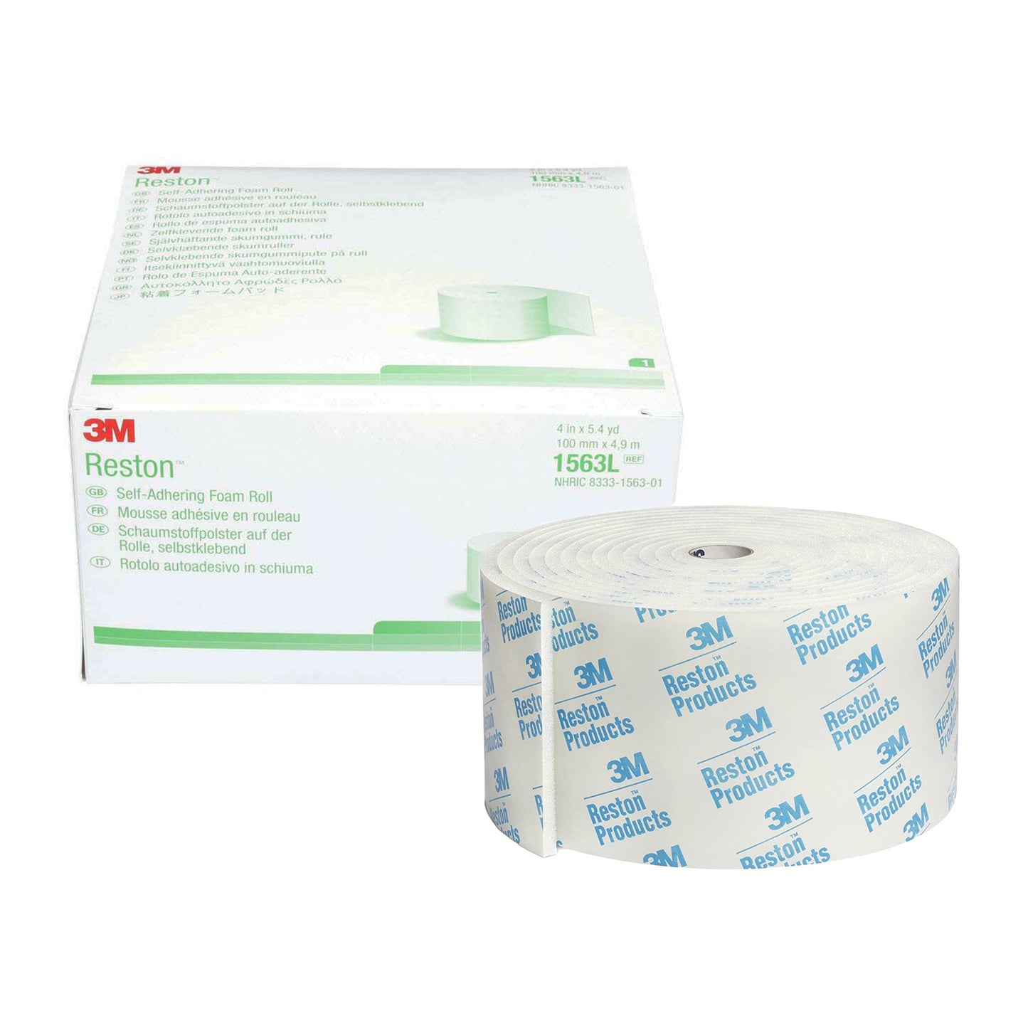 3M™ Reston™ Foam Dressing, Lightweight, Light Support 1/ROLL -1563L