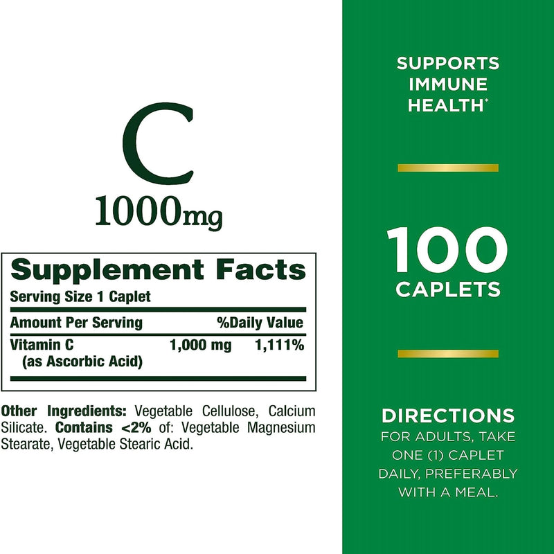 Nature's Bounty 1000 mg Vitamin C Caplets