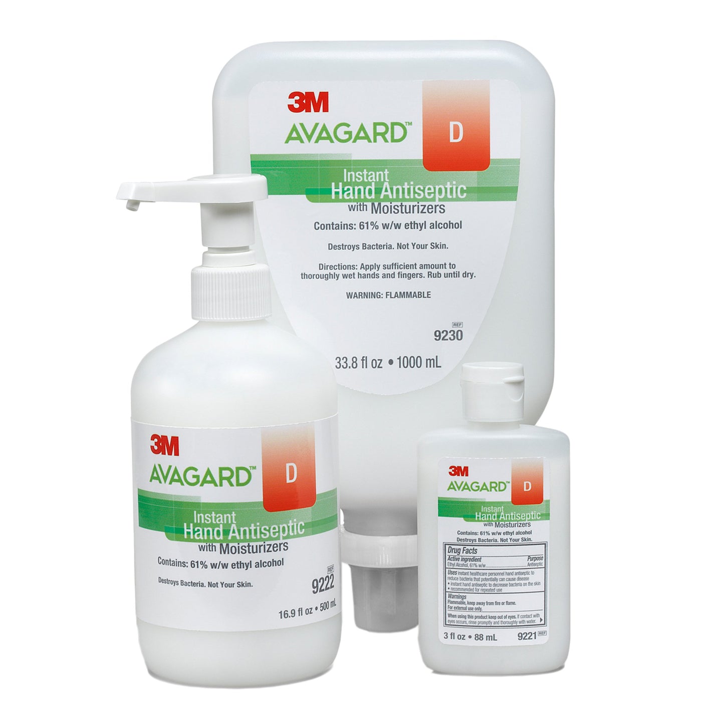 3M Avagard D Hand Antiseptic, 16 oz, Pump Bottle 1/EACH -9222