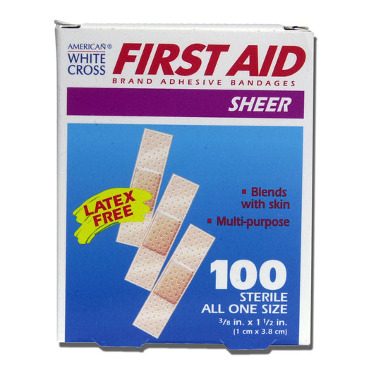 American® White Cross First Aid® Adhesive Strip, 3/8 X 1½ Inch, 2400/Cs