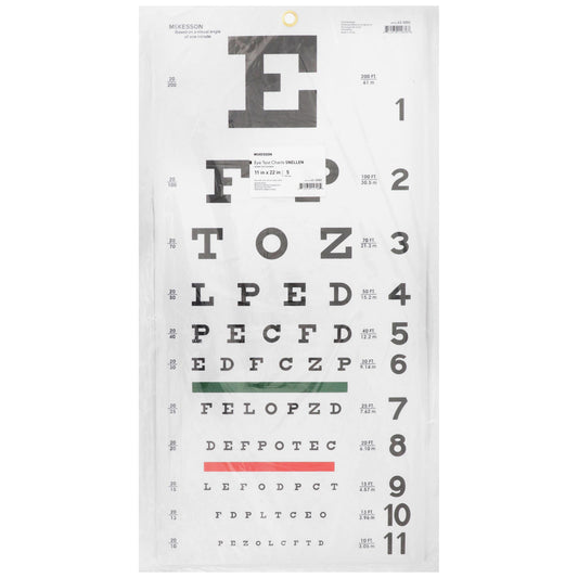 Mckesson Eye Test Chart, 11 X 22 Inch, 5/Bg