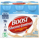 BOOST® GLUCOSE CONTROL VANILLA BALANCED NUTRITIONAL DRINK, 8-OUNCE BOTTLE, SOLD AS 6/PACK NESTLE 00041679157800
