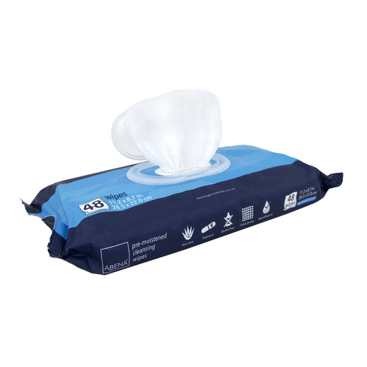 Abena® Scented Pre-Moistened Cleansing Wipes, Soft Pack, 576/CS