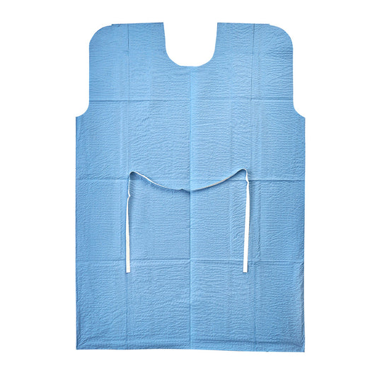 Graham Medical Patient Exam Gown, Medium/Large, Blue, 50/Cs
