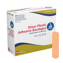 dynarex® Tan Sheer Adhesive Strip, 0.75 x 3 Inch, 24/CS