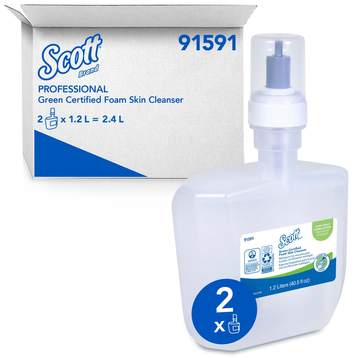 Scott® Green Certified Foam Skin Cleanser, 1.2 Liter Cassette, 2/CS