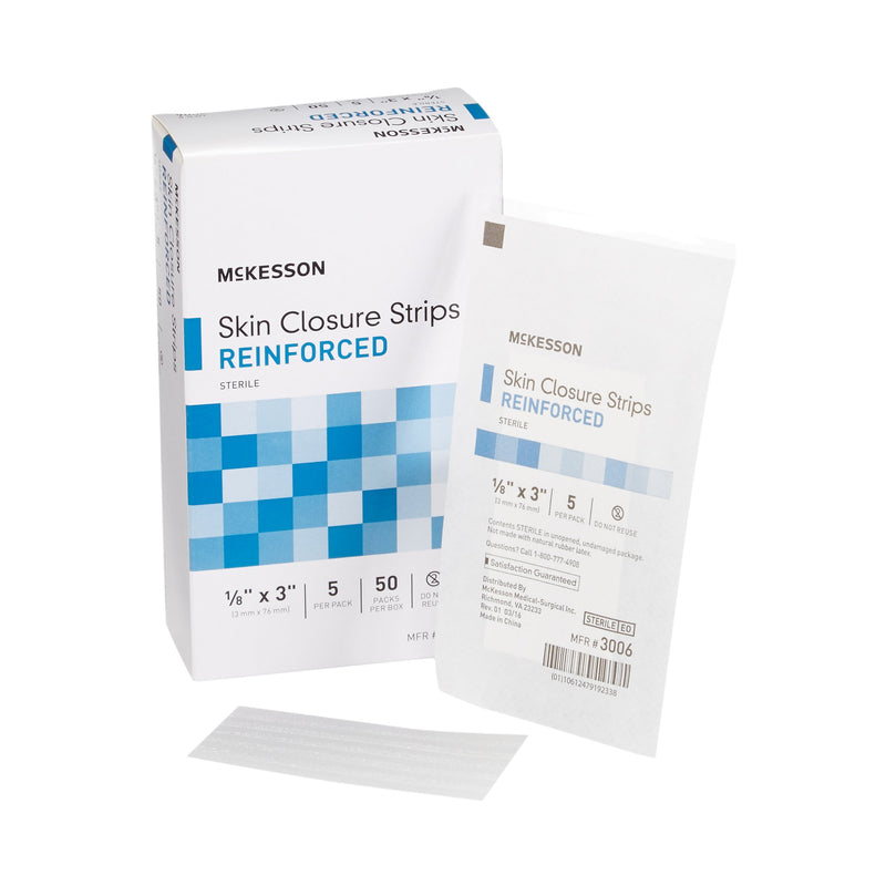 MCKESSON SKIN CLOSURE STRIP, 1/8 X 3 INCHES, SOLD AS 200/CASE MCKESSON 3006