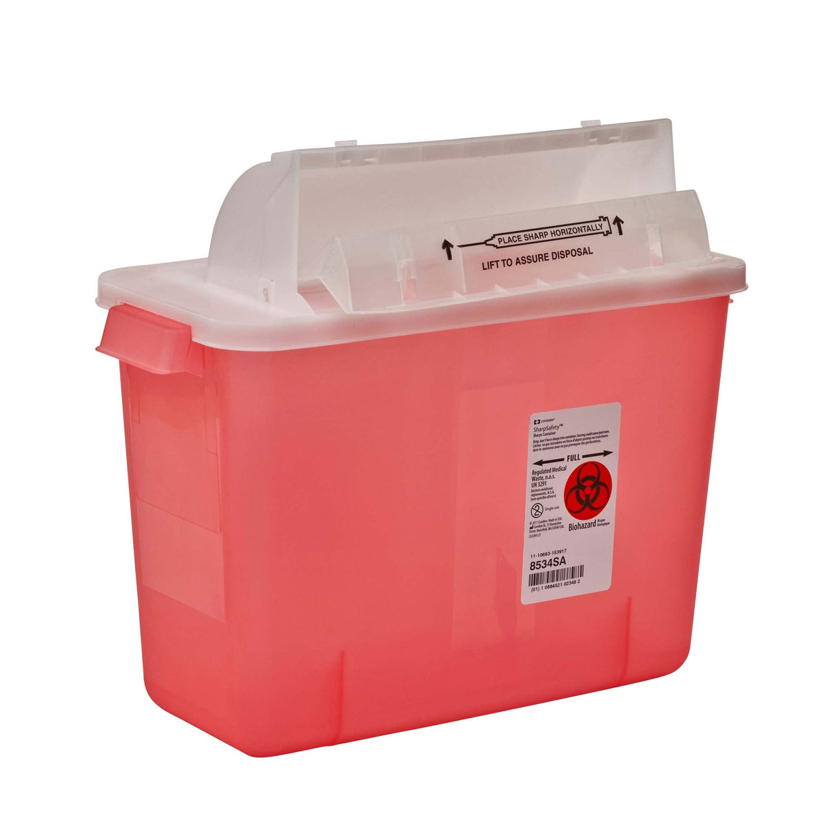 SharpStar™ In-Room™ Multipurpose Sharps Container, 2 Gal, 11.75 x 13.75 x 6 Inch, 10/CS