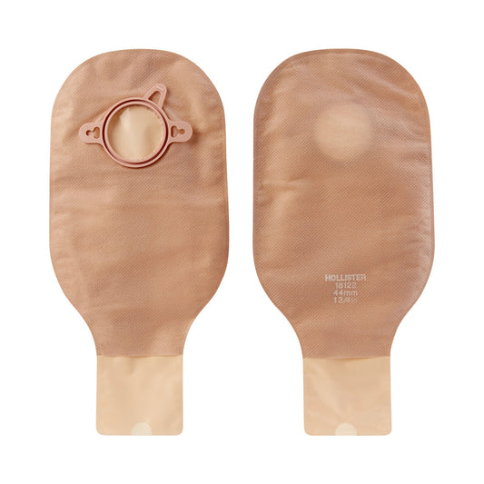 New Image™ 18122 Beige Colostomy Pouch, Pre-cut to Fit 44 mm Stomas, Green Match, 10/BX