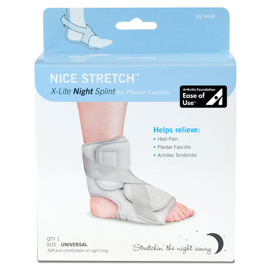 Nice Stretch® X-Lite Plantar Fasciitis Night Splint, One Size Fits Most, 1/Ea