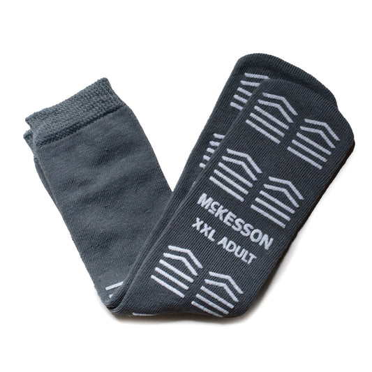 McKesson Slipper Socks, Double Tread, 2X-Large, Gray, 48/CS