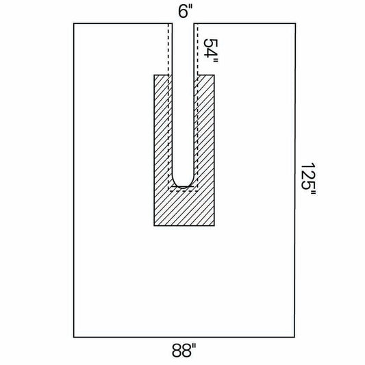 Sheet, U Ortho Lg W/Split (11/Cs), 11/Cs