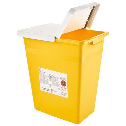SharpSafety™ Chemotherapy Waste Container, 8 Gallon, 15.5 x 17.5 x 11 Inch, 1/EA