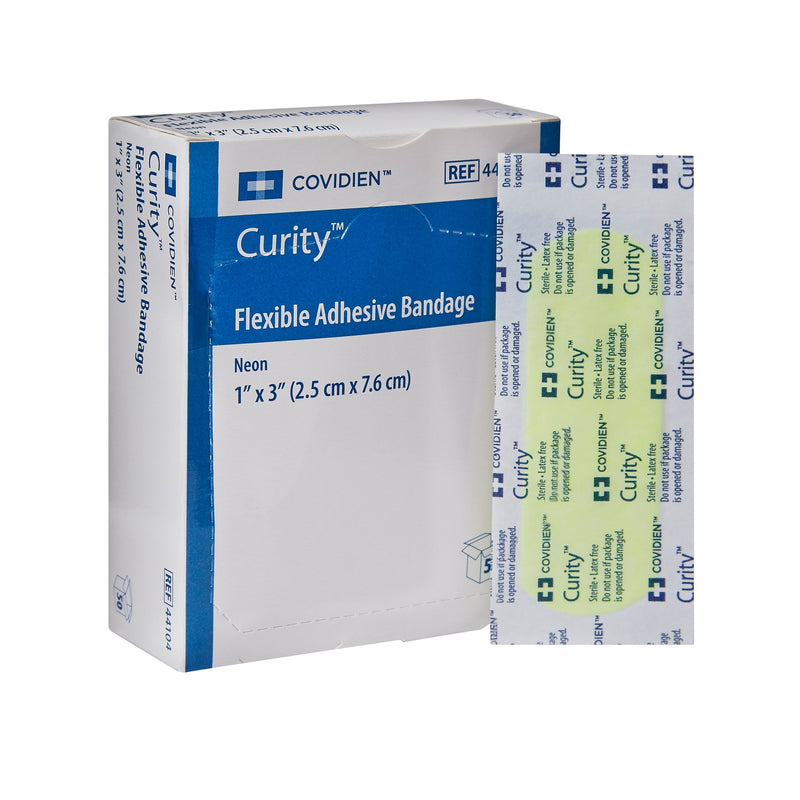 CURITY™ NEON ADHESIVE STRIP, 1 X 3 INCH, SOLD AS 1200/CASE CARDINAL 44104-