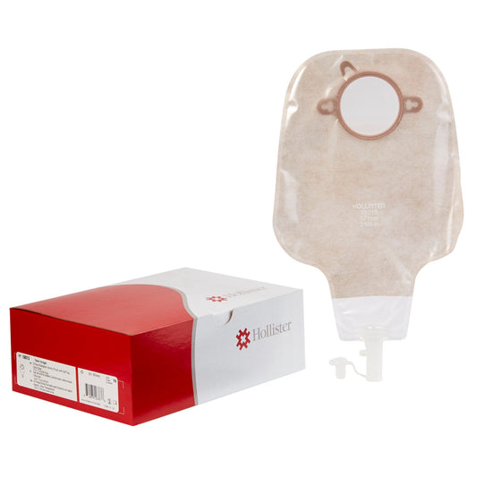 New Image™ 18013 2-Piece Ultra Clear Ostomy Pouch, Pre-cut to Fit 57 mm, Red, 10/BX