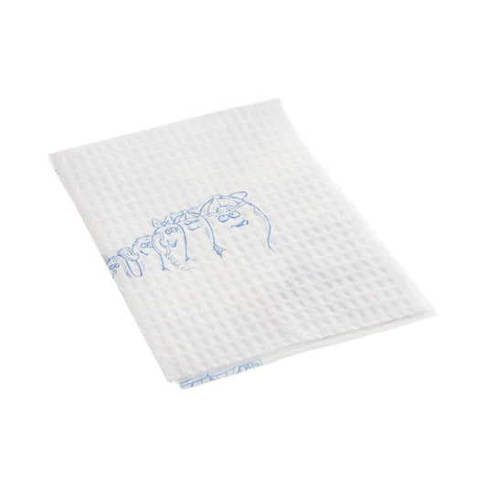 Tidi® Choice White / Blue Cartoon Toes Procedure Towel, 13 x 18 Inch, 500/CS