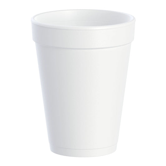 Dart Drinking Cup, White, Styrofoam, Disposable, 14 Ounce, 1000/Cs