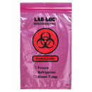 Lab-Loc Specimen Transport Bag, Document Pouch, Zip Close, Red Tinted, 6 x 9", 1000/CS