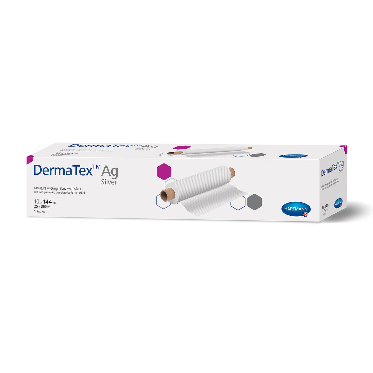 DermaTex™ Ag Silver Moisture Wicking Fabric, 10 x 144 Inch, 1/BX