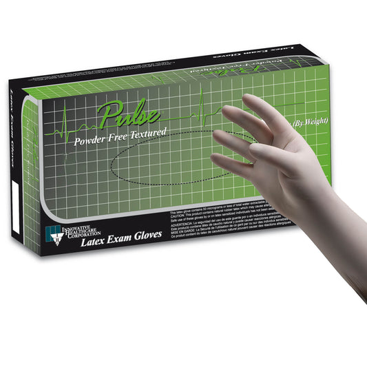 Pulse® 151 Series Latex Exam Glove, Large, White, 1000/Cs