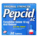 PEPCID® AC FAMOTIDINE 10 MG ACID REDUCER TABLETS ORIGINAL STRENGTH, SOLD AS 1/BOTTLE JOHNSON 48723000