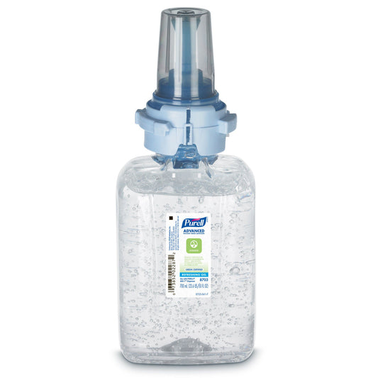 Purell Advanced Hand Sanitizer Gel, 70% Ethyl Alcohol, 700 Ml Refill Bottle, 1/Ea