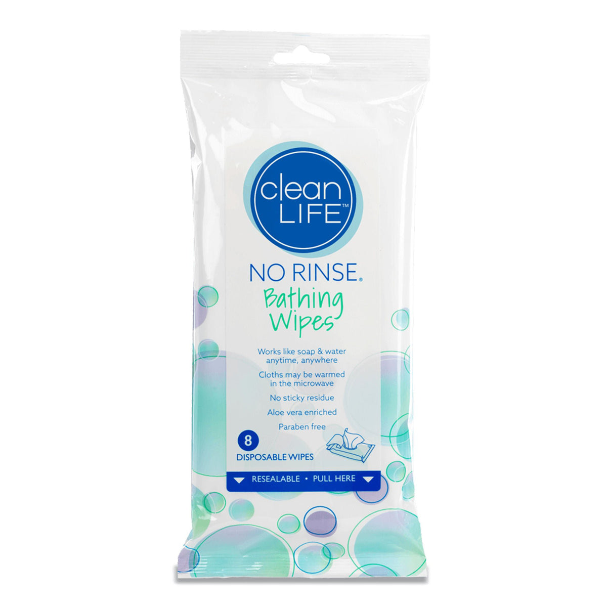 No Rinse® Cleansing & Deodorizing Bath Wipes, 192/Cs