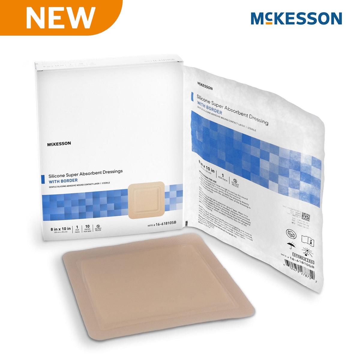 Mckesson Medsurg Dressing Brdr 8"X10", 10/Bx