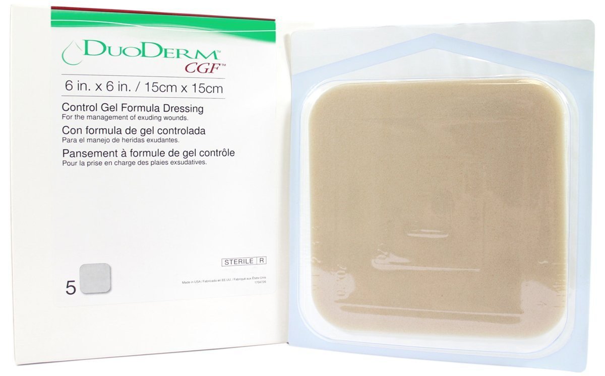 DuoDerm CGF Border Hydrocolloid Dressing, 4 x 5 Inch Triangle