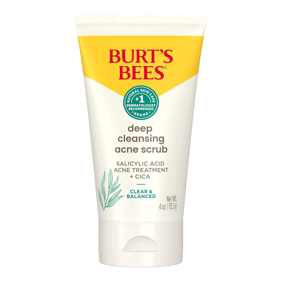 Burt'S Bees® Natural Acne Solutions Deep Cleansing Scrub With Salicylic Acid, 3/Ct
