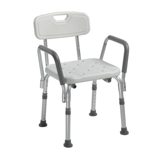 Drive™ Shower Chair With Back And Removable Padded Arms, 1/Ea