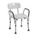 drive™ Shower Chair with Back and Removable Padded Arms, 1/EA
