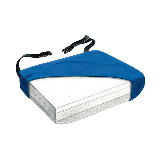 Skil-Care™ Foam And Gel Bariatric Seat Cushion, 24 X 18 X 3 Inch, Blue, 1/Ea