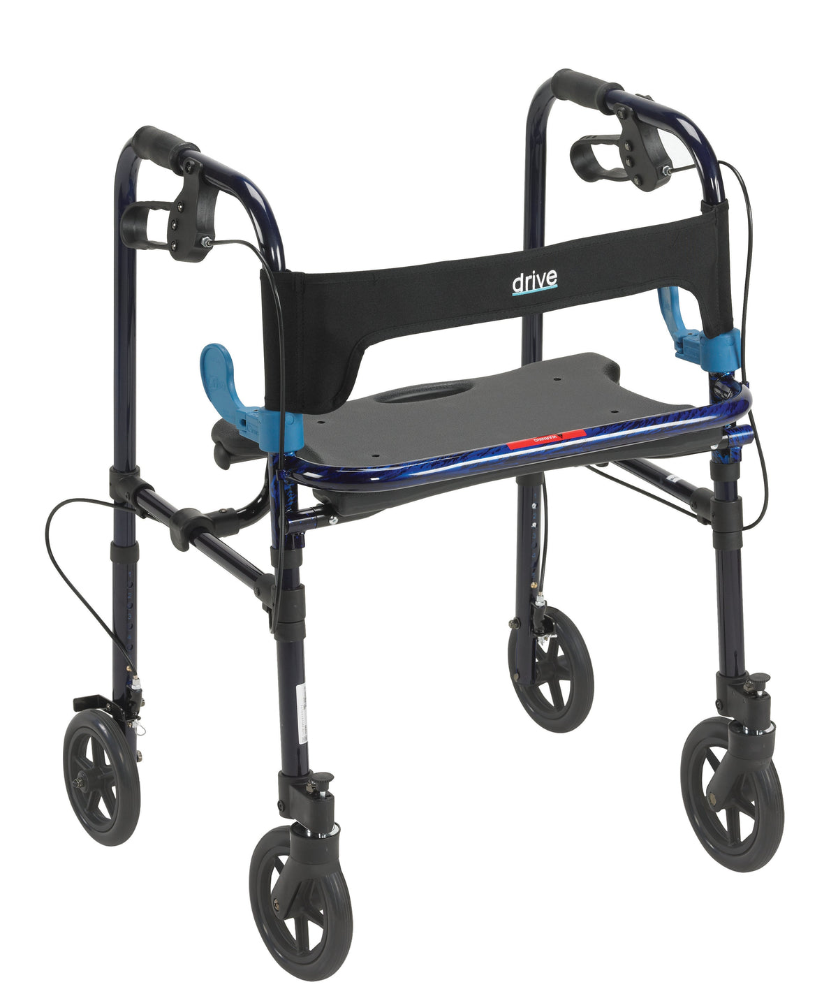 drive™ Clever-Lite Four-Wheel Rollator, Blue, 1/EA