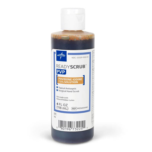 SCRUB, POVIDONE/IODINE 4OZ BTL(48/CS) MEDLNE, 48/CS