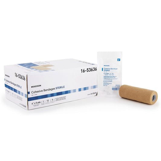 Mckesson Self-Adherent Closure Cohesive Bandage, 6 Inch X 5 Yard, 12/Cs