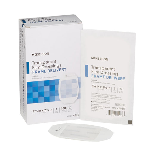 McKesson Octagonal Sterile Dressing with Frame-Style Delivery, 6 x 7 Centimeter, 100/BX