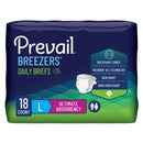Prevail® Breezers® Ultimate Absorbency Incontinence Briefs, Large, 72/CS